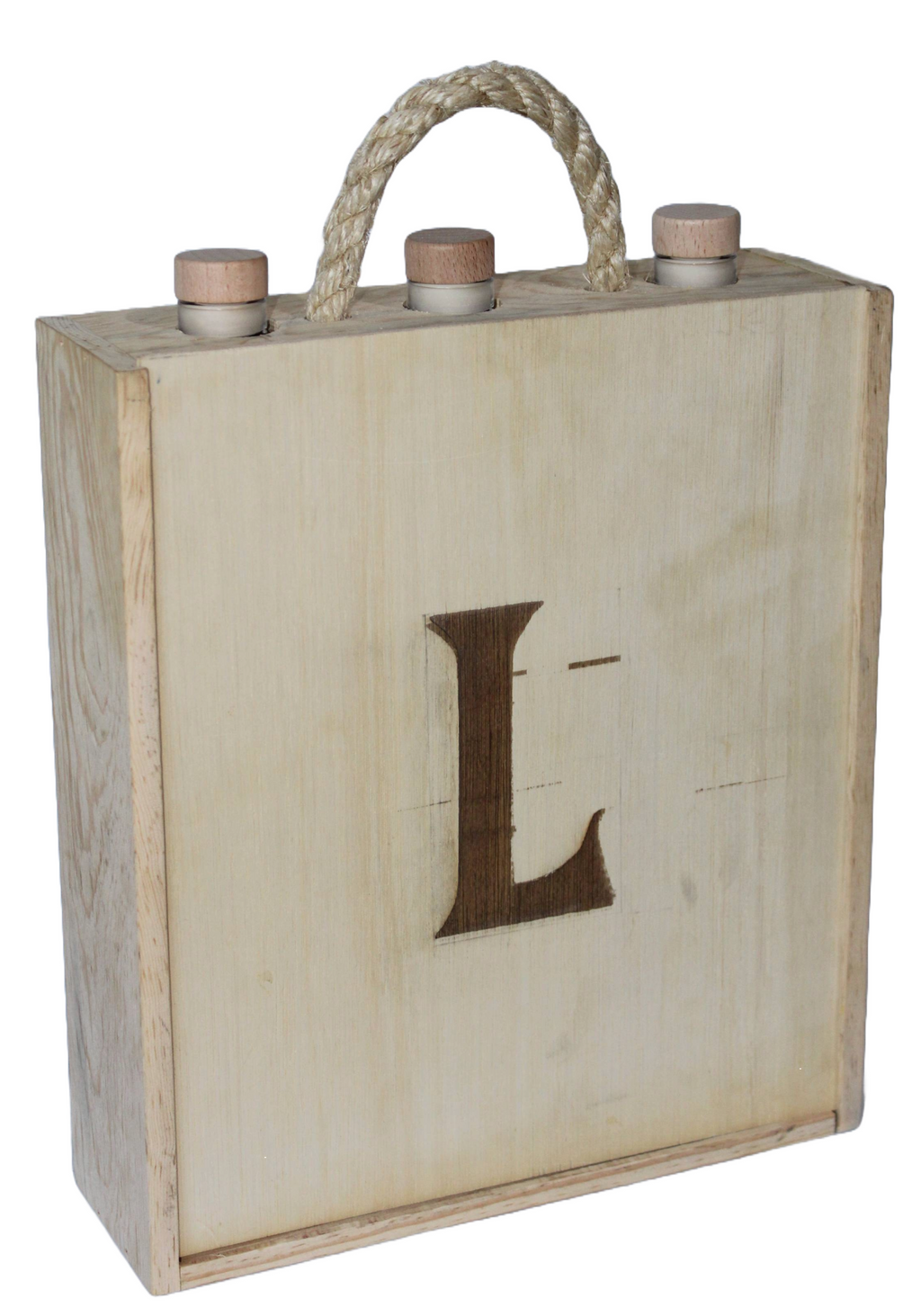 Caja de madera con Tapa 3x750 mL